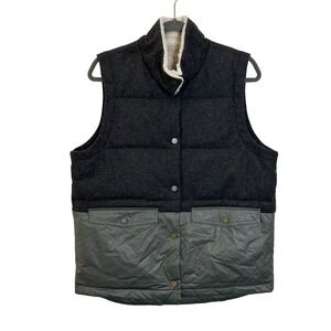 Carve Designs‎ Zane Wool Down Filled Puffer Vest Size M Gray Green Casual Travel